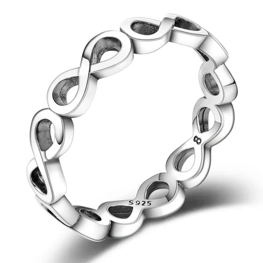 Katrella 925 Sterling Silver Infinity Ring